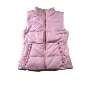 Ralph Lauren Reversible Puffer Vest Girls Size XL (16) Pink Cream Full Zip Down